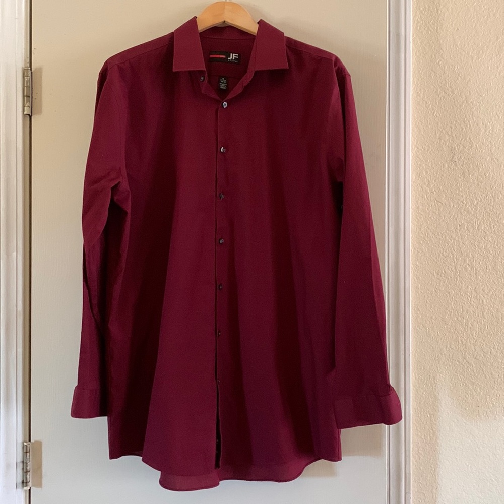 J. Ferrer Men’s Long Sleeve Button Down Dress Shirt